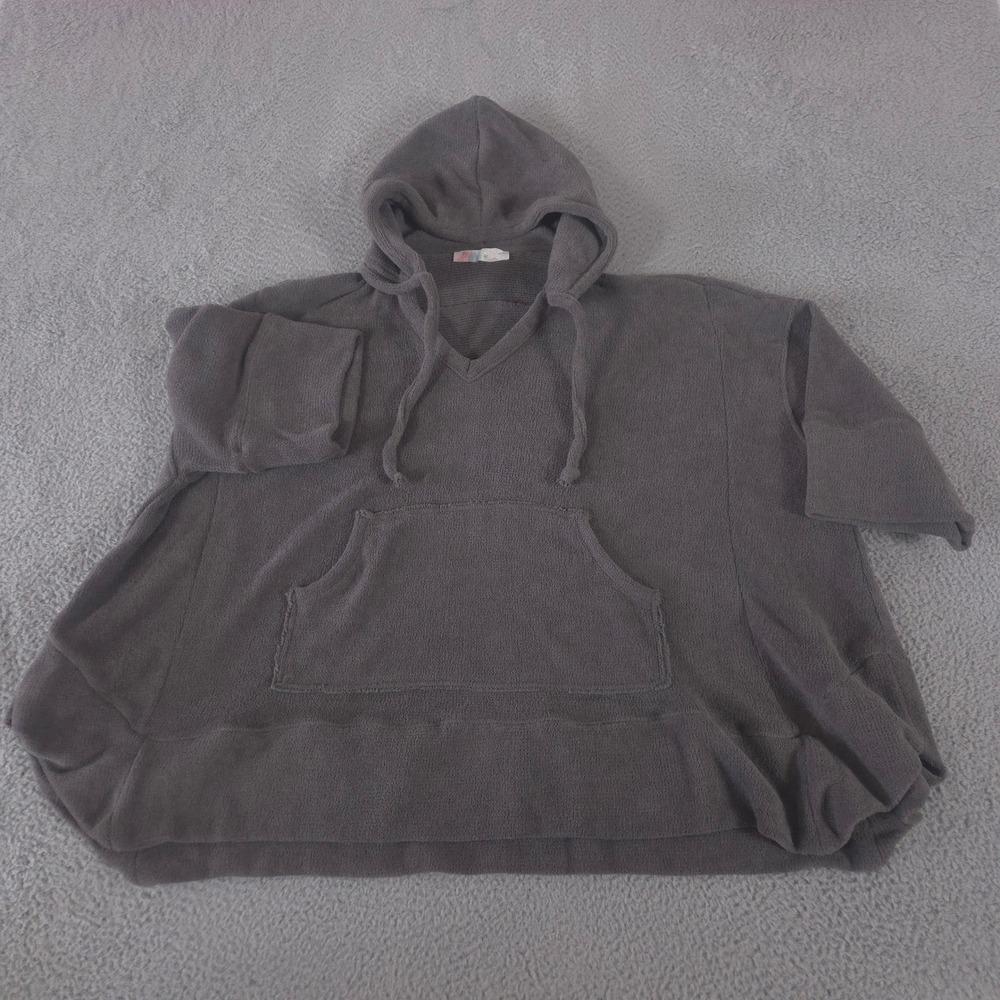 Free People Hoodie Womens XS/S FP‎ Beach Fleece Oversized Boxy Pocket Pullover